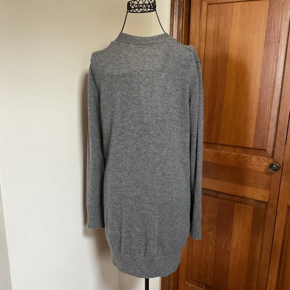 Vince V Neck boyfriend cashmere Cardigan, Grey, XS - Picture 3 of 8